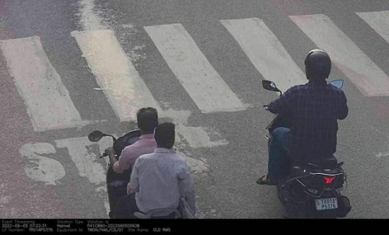 Biker wearing helmet got thousand rupees challan with ‘No Helmet’ charge : Netizens Trolled Tripura Police Biker wearing helmet got thousand rupees challan with ‘No Helmet’ charge : Netizens Trolled Tripura Police